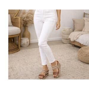 BORN Boho Wedge Sandals – Neutral Striped Platform Slides